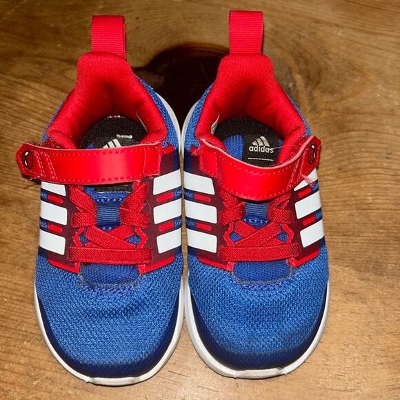 ADIDAS X MARVEL FORTARUN 2.0 SPIDER-MAN CLOUDFOAM SHOES Size 5 - Picture 2 of 11